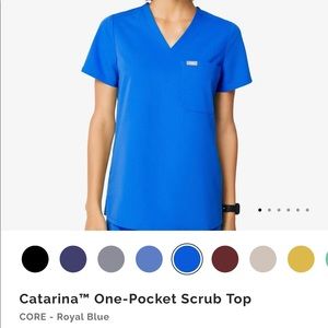 Figs Scrub Top - Catrina One pocket Scrub Top